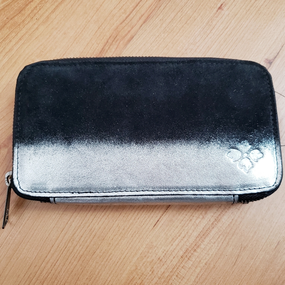 Patricia Nash Oria Dip Dye Black/Silver Wallet